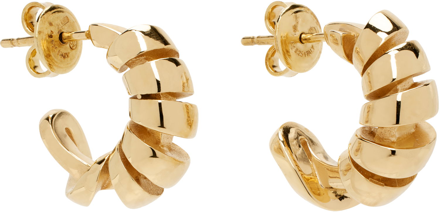 Обеци Bottega Veneta Twist Gold Earrings Жълто | 804860 VAHU0, 1