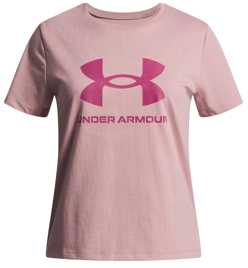 Тениска Under Armour T-Shirt BIG LOGO Short Sleeve Розово | 1389756-673