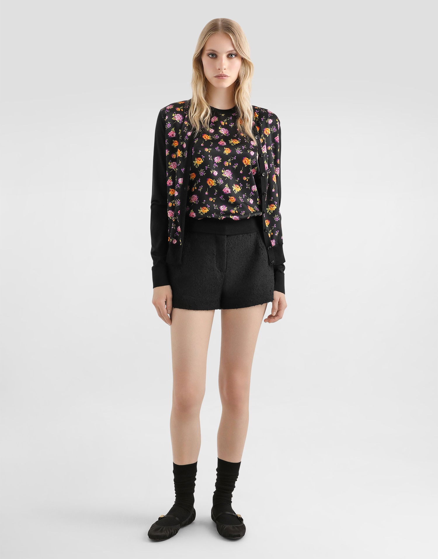 Потник Dolce & Gabbana Small Rose Bouquets-print Silk Tank Top Многоцветен | FXT06TJBSOPHN5XR, 1