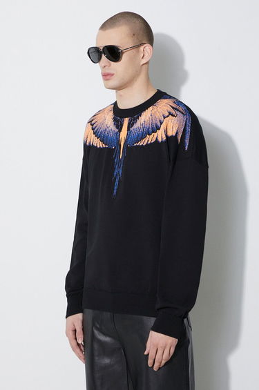 Пуловер Marcelo Burlon Marcelo Burlon Icon Wings Knit Boxy Crew Sweatshirt Черно | CMHE024S24KNI0011026, 3
