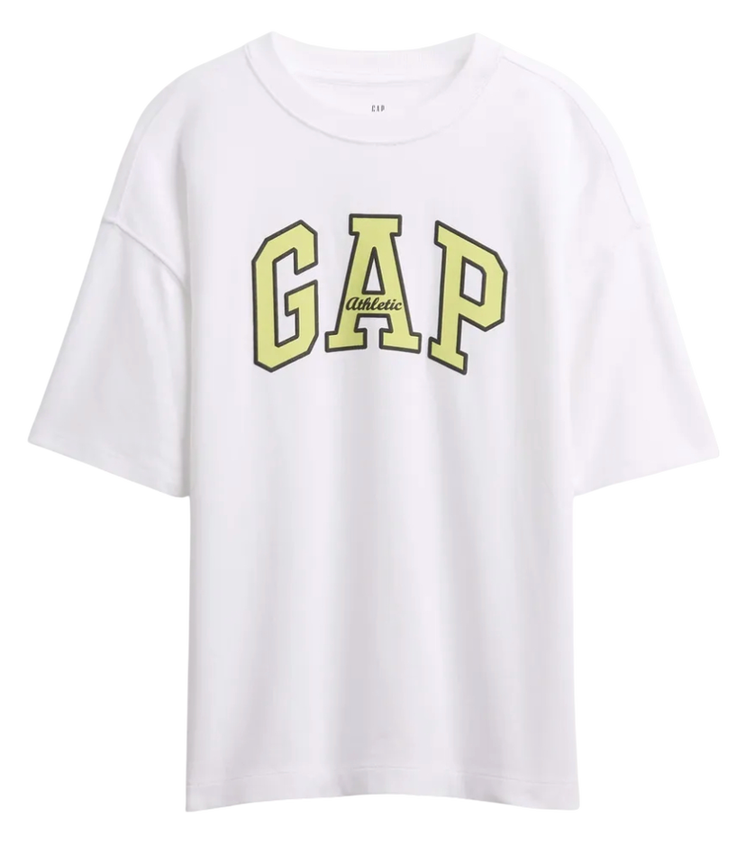 Тениска GAP T-Shirt Heavyweight GAP Athletic Logo Бяло | 780335-02