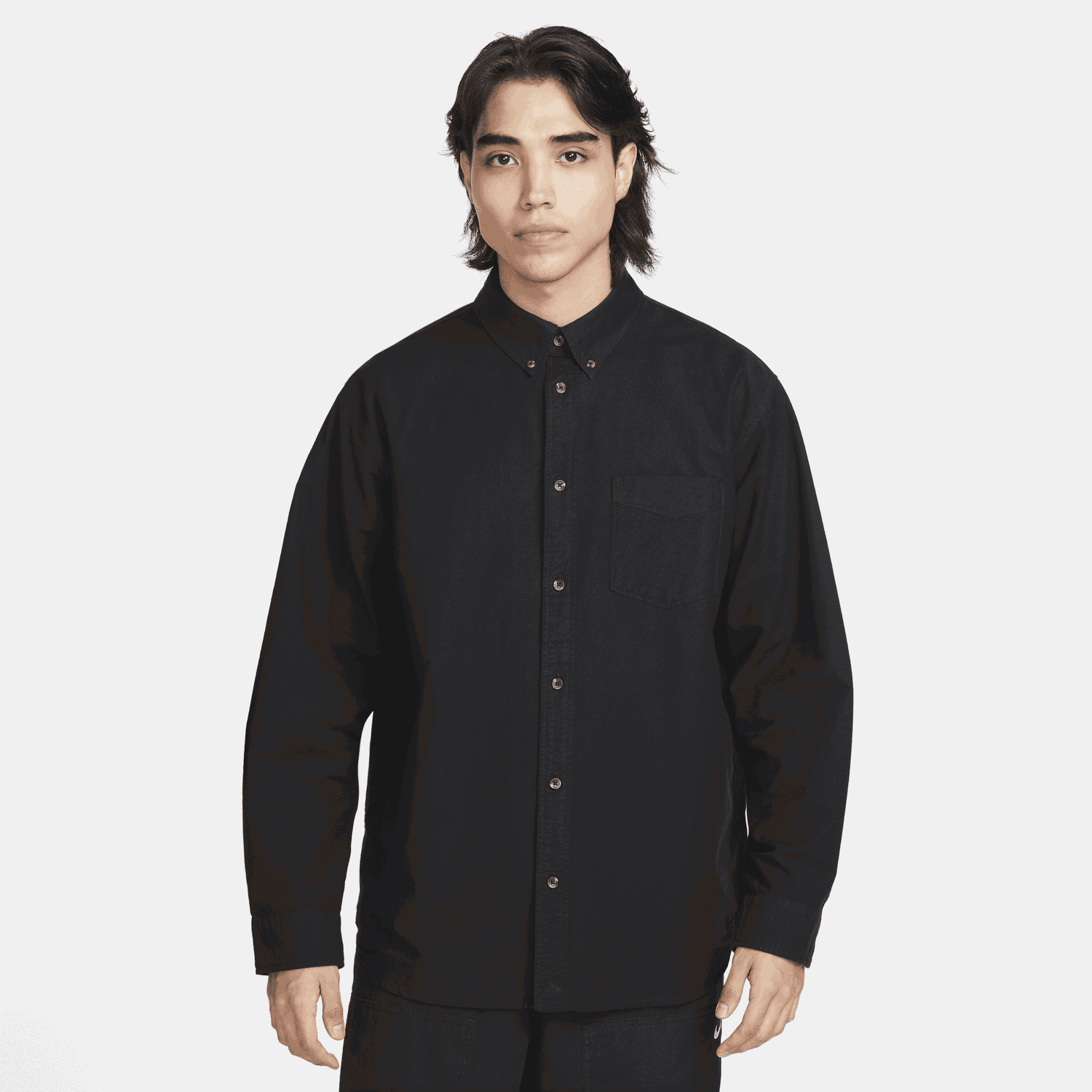 Риза Nike Life Long-Sleeve Oxford Button-Down Shirt Черно | FN3125-010, 0