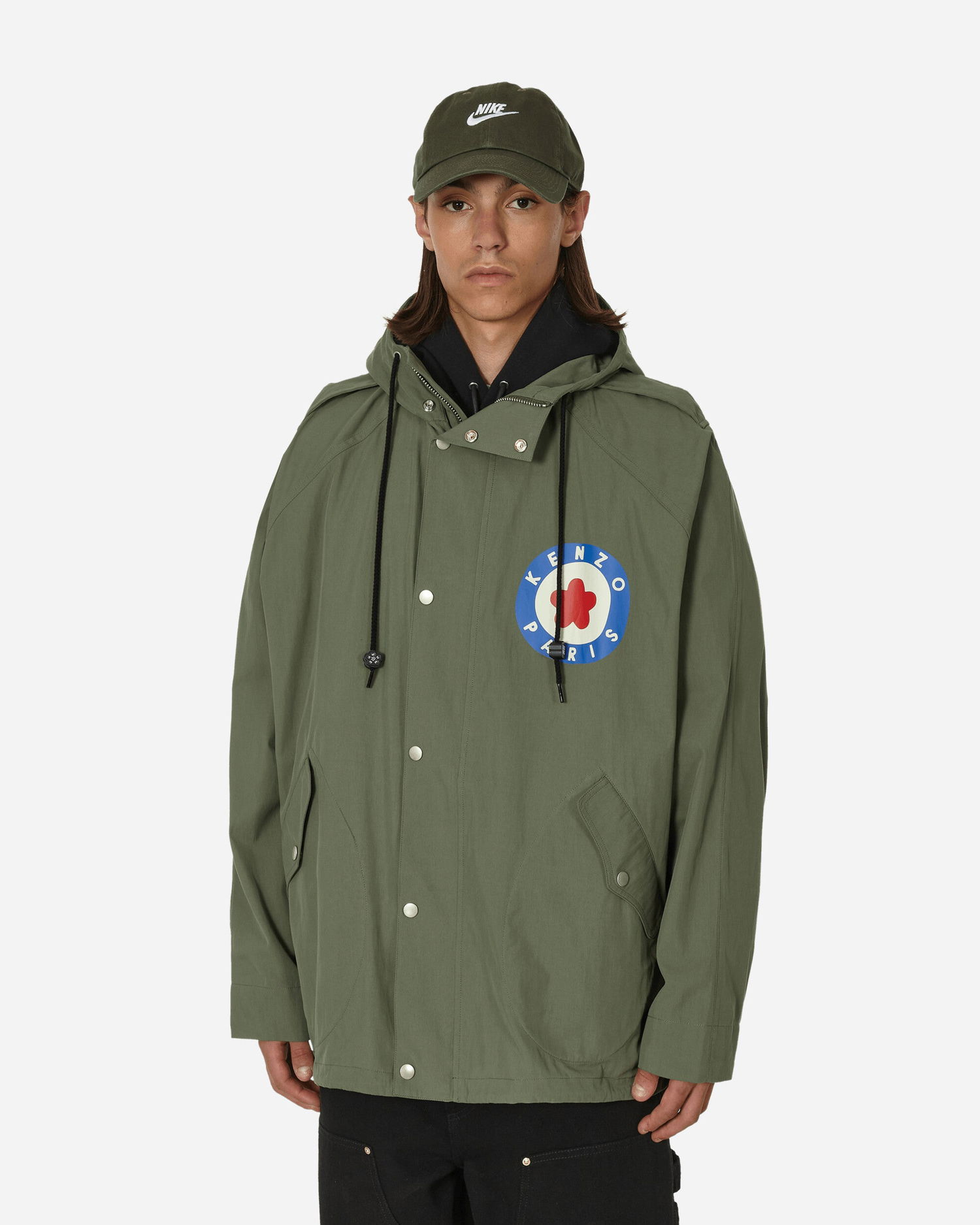 Яке KENZO Target Bat-Wing Windbreaker Dark Khaki Зелено | FD65BL1599NF 51, 1