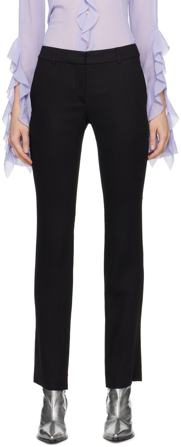 Панталони Acne Studios Wide-Leg Trousers Черно | AK0711-