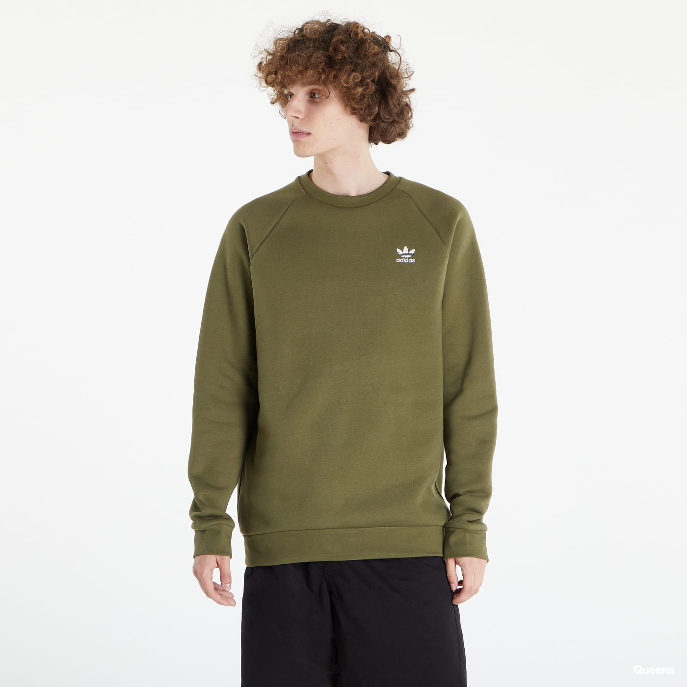 Суитчър adidas Originals Sweatshirt Essential Crew Зелено | H65674, 0