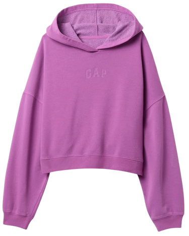 Суитчър GAP Cropped Embossed Logo Hoody Лилаво | 429497-08, 4