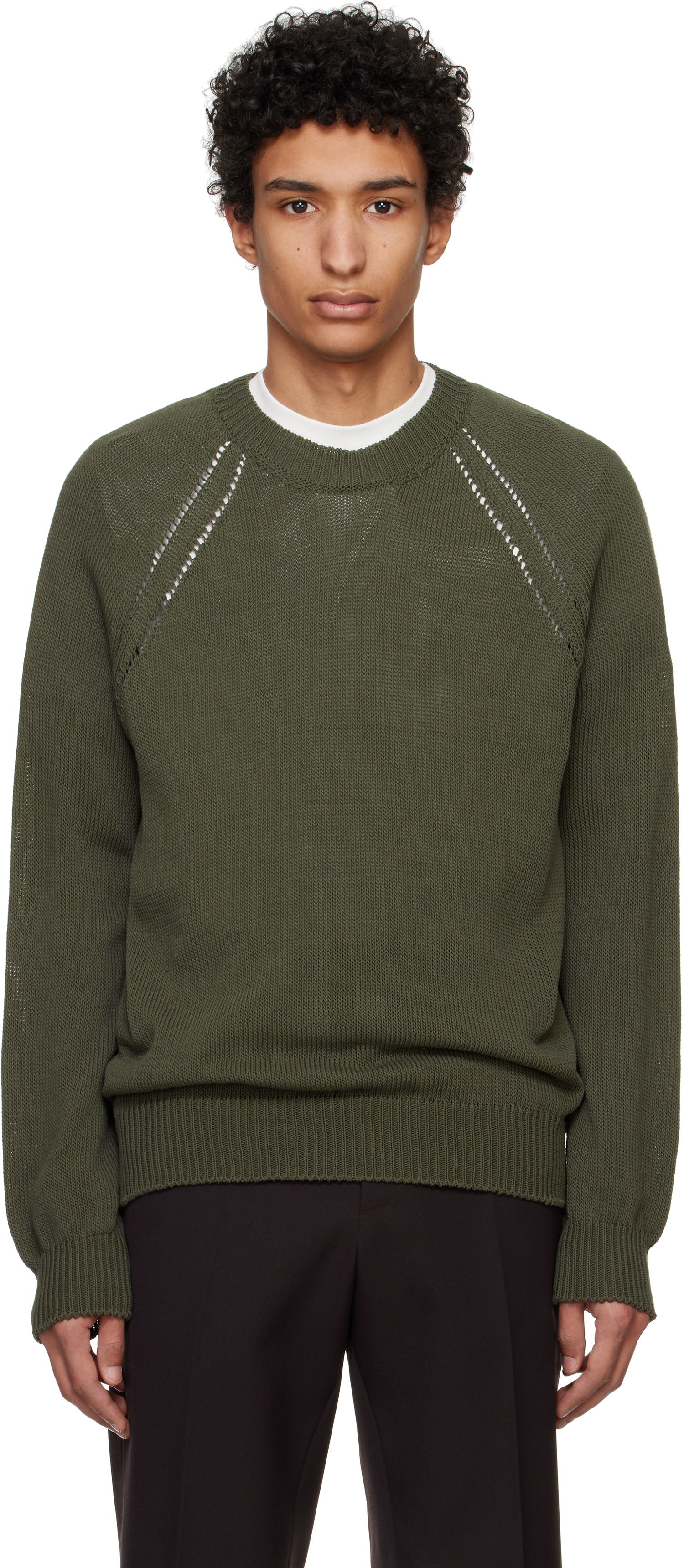 Пуловер Jil Sander Jil Sander Seamless Sweater Зелено | J22GP0237_J15432, 0