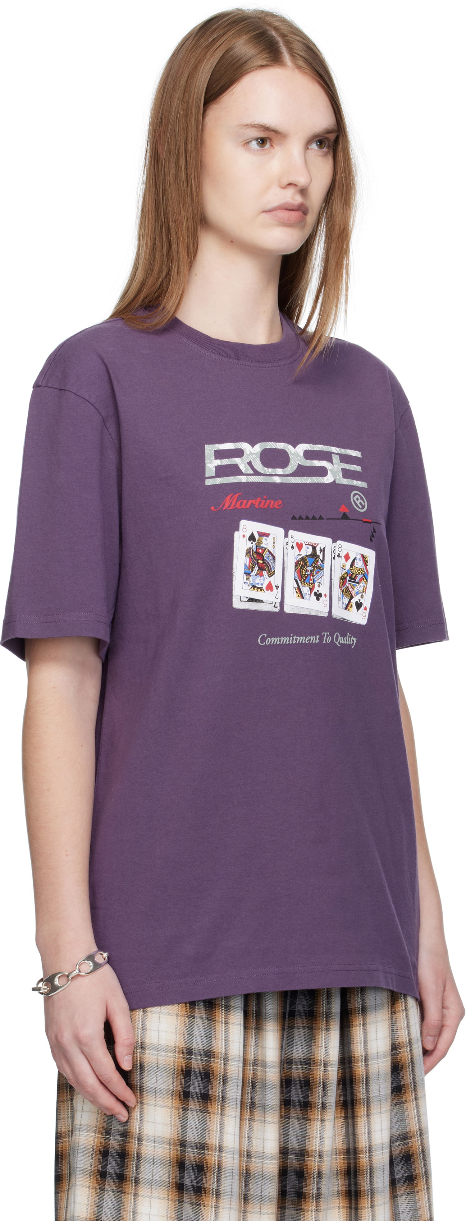 Тениска Martine Rose Martine Rose Classic Playing Cards Graphic Tee Лилаво | 603JE01605FA, 1