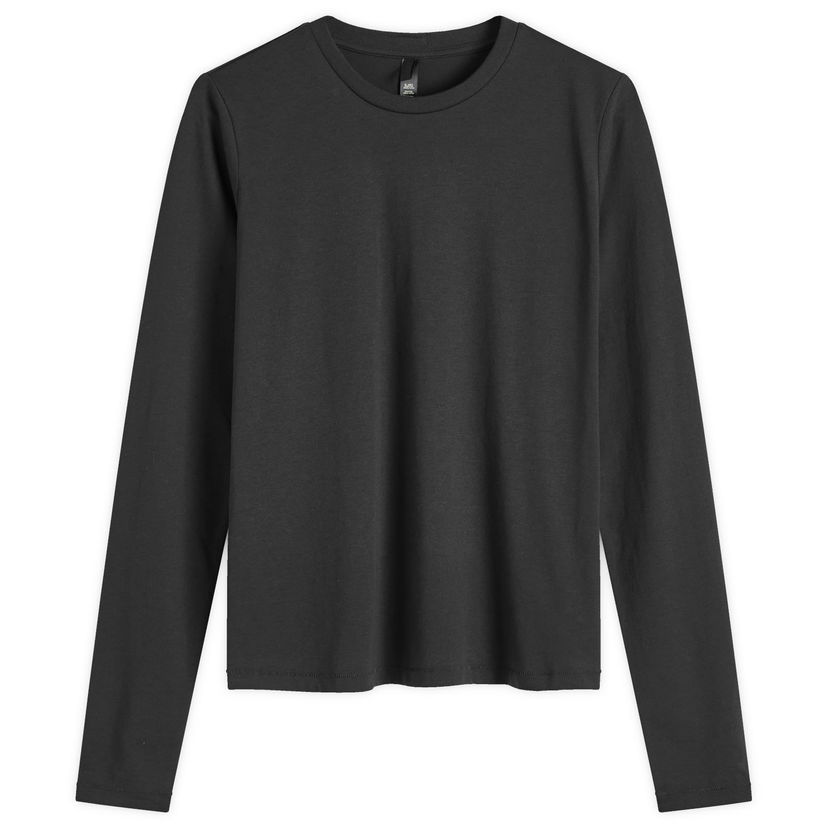 Тениска SKIMS Relaxed Fit Long Sleeve T-Shirt, Size Large Черно | LS-LST-6976W-ONYX