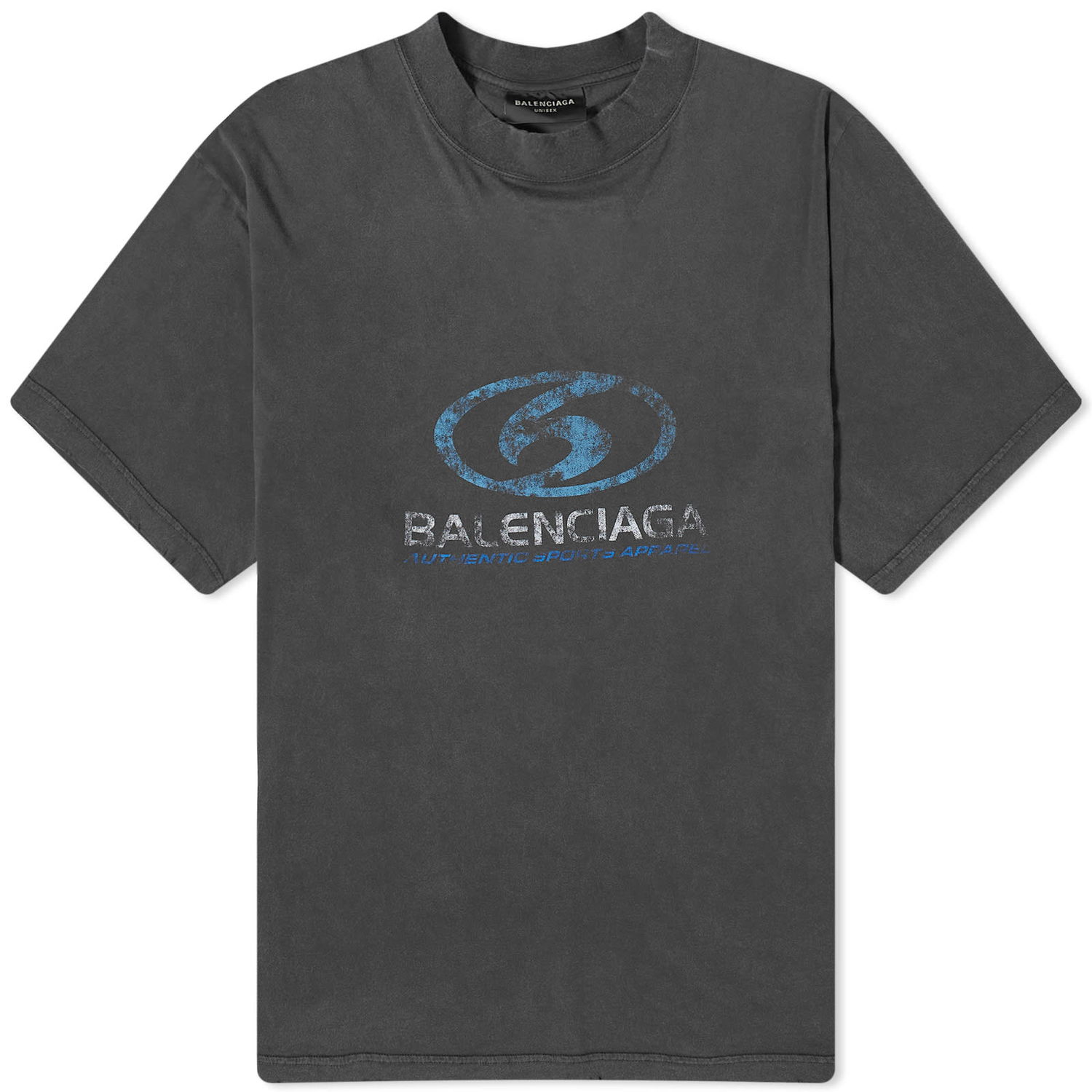 Тениска Balenciaga Surf Logo Faded Tee Сиво | 764235-TPVM3-1412, 0