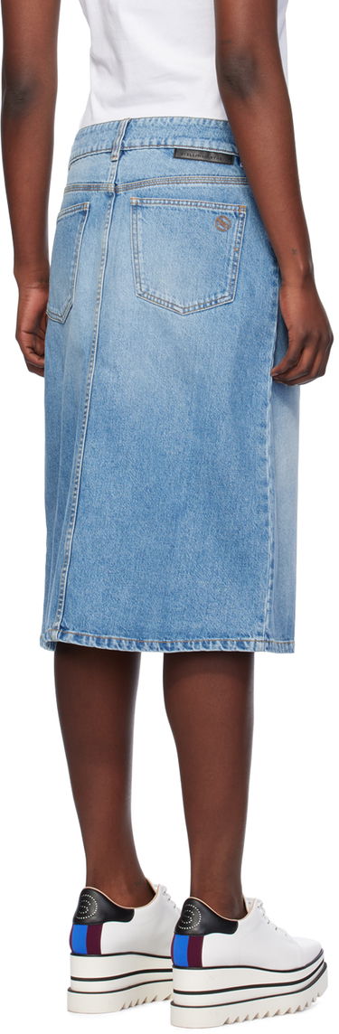 Пола Stella McCartney Stella McCartney Iconic Falabella Denim Midi Skirt Синьо | 6D02403SPH56, 2