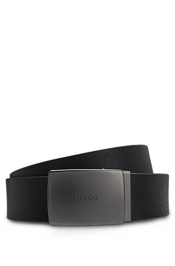 Колани BOSS HUGO Leather Belt with Plaque Buckle Черно | 50553993, 0