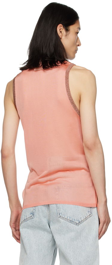 Потник Jean Paul Gaultier Jean Paul Gaultier Metallic Ribbed Tank Top Розово | 23/12-H-TO059-M045-2160, 2