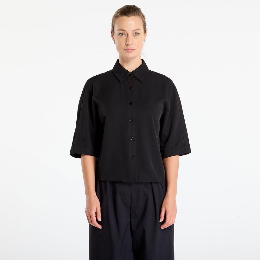 Риза Samsoe Samsoe Samargot Short Sleeve Collared Button-Up Shirt Черно | F25300084_CLR000021