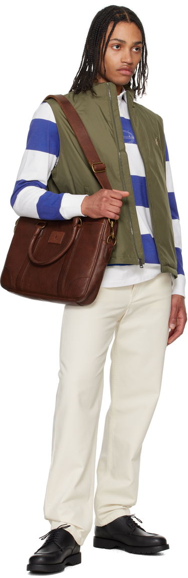 Чанта през рамо Polo by Ralph Lauren Ralph Lauren Heritage Leather Briefcase Кафяво | 405946033001, 3