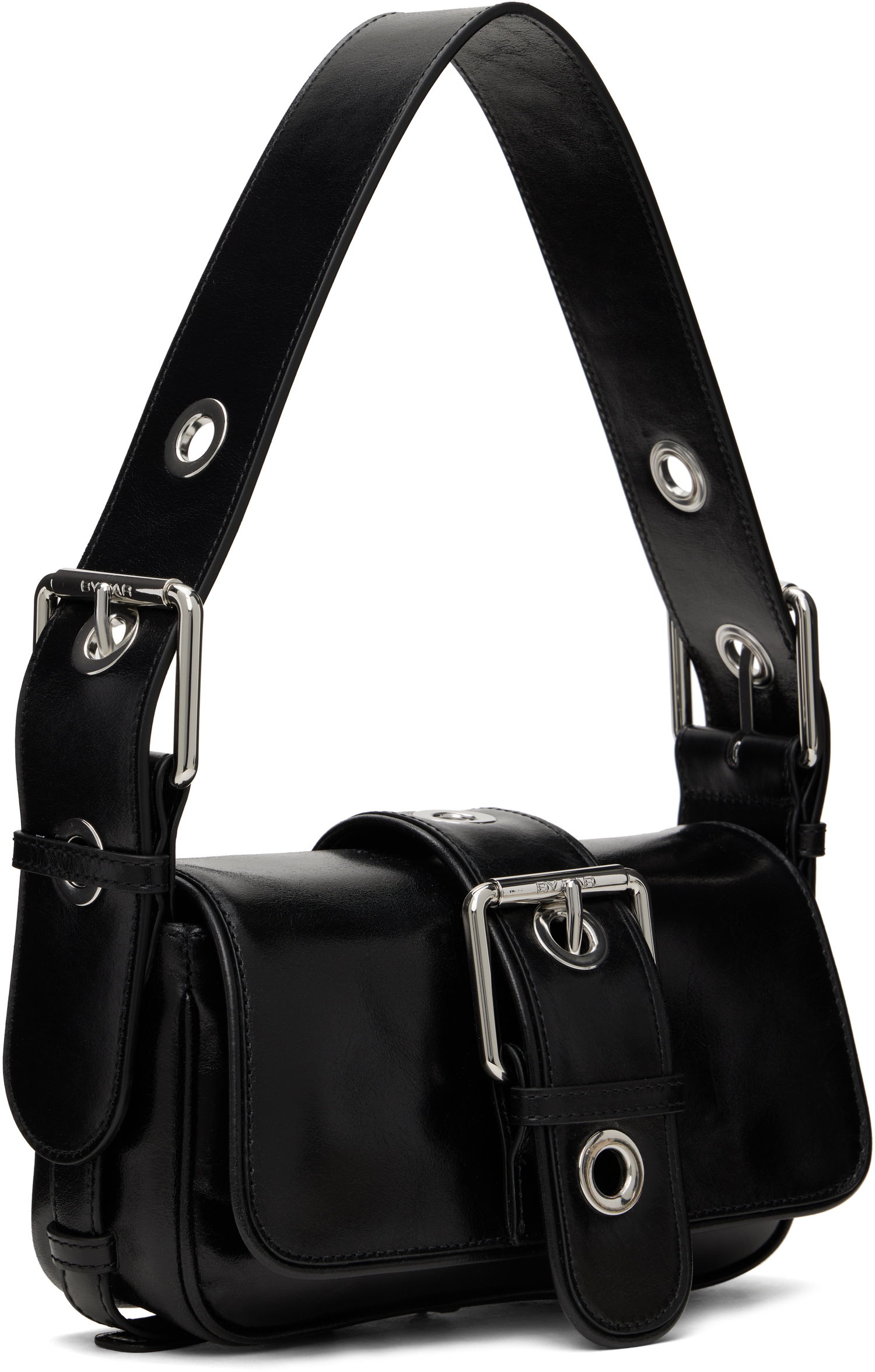 Чанта през рамо BY FAR BY FAR Eloise Leather Shoulder Bag Черно | MWBSB015CL034BK001PL, 1