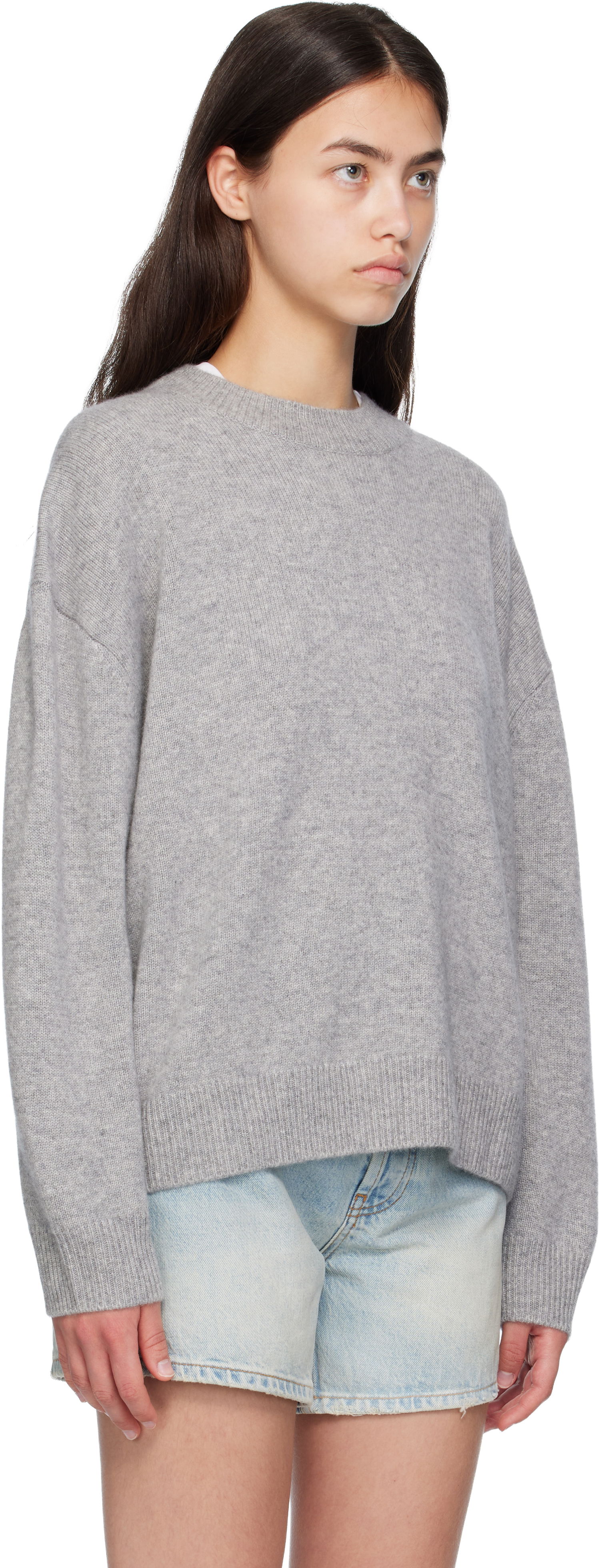 Пуловер Anine Bing Lee Crew Sweater Сиво | A-09-10662-MHG1, 1