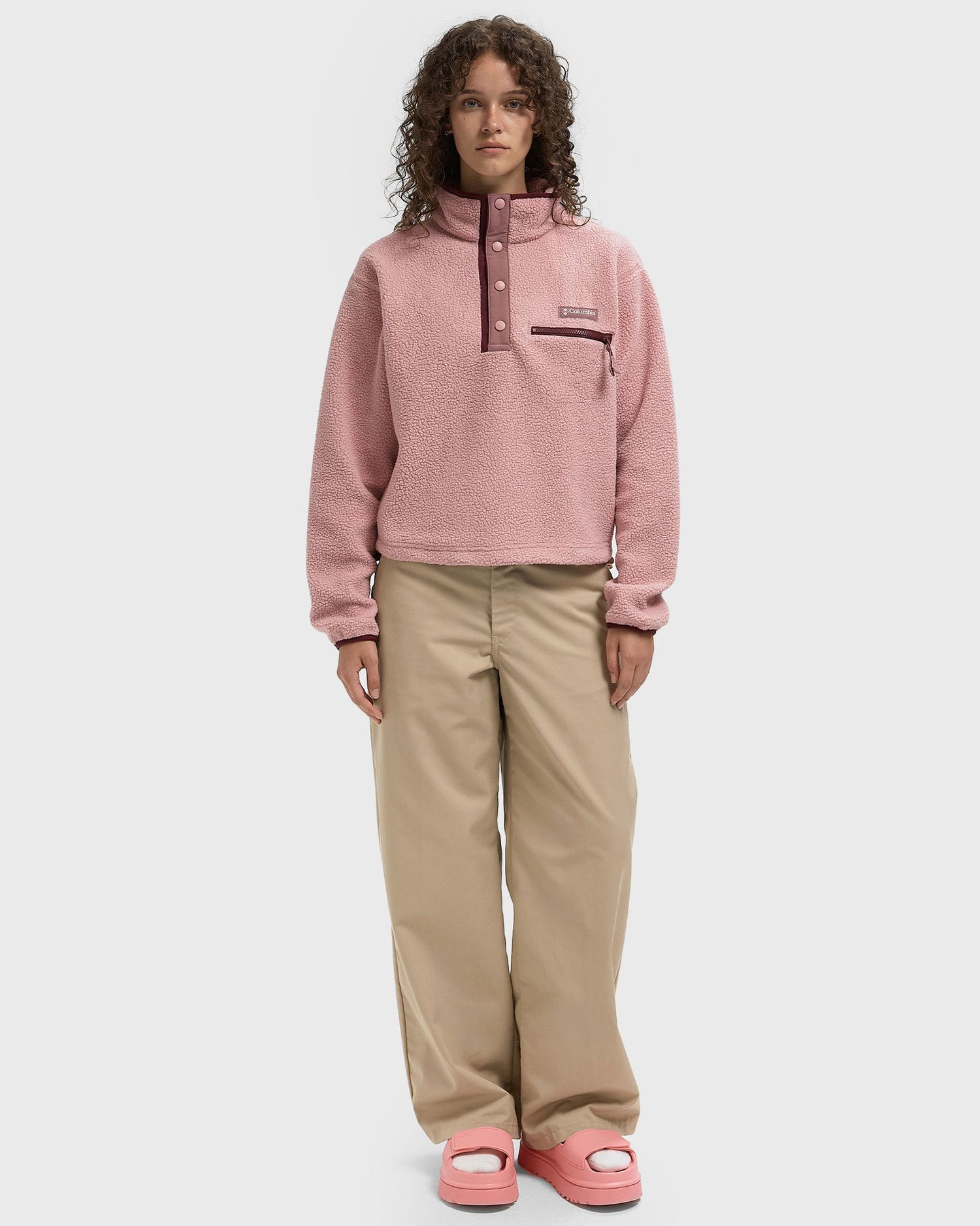 Пуловер Columbia Helvetia™ II Cropped Half Snap Fleece Pullover Розово | 2092231659, 1