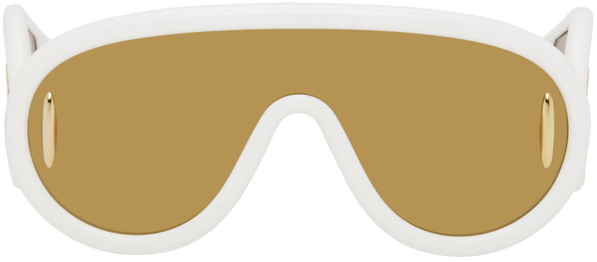 Слънчеви очила Loewe White Wave Mask Sunglasses Бяло | LW40108IM0025G, 0