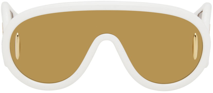 Слънчеви очила Loewe White Wave Mask Sunglasses Бяло | LW40108IM0025G