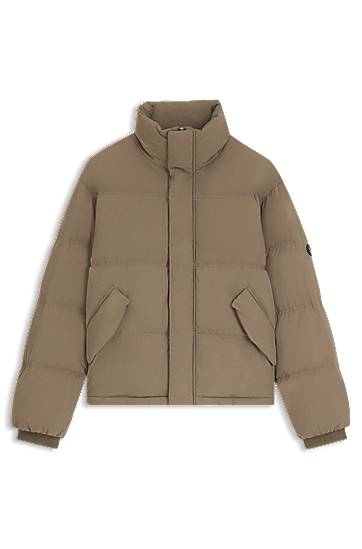 Пухо яке BOSS Water-repellent jacket with down filling Бежово | 50547933, 0