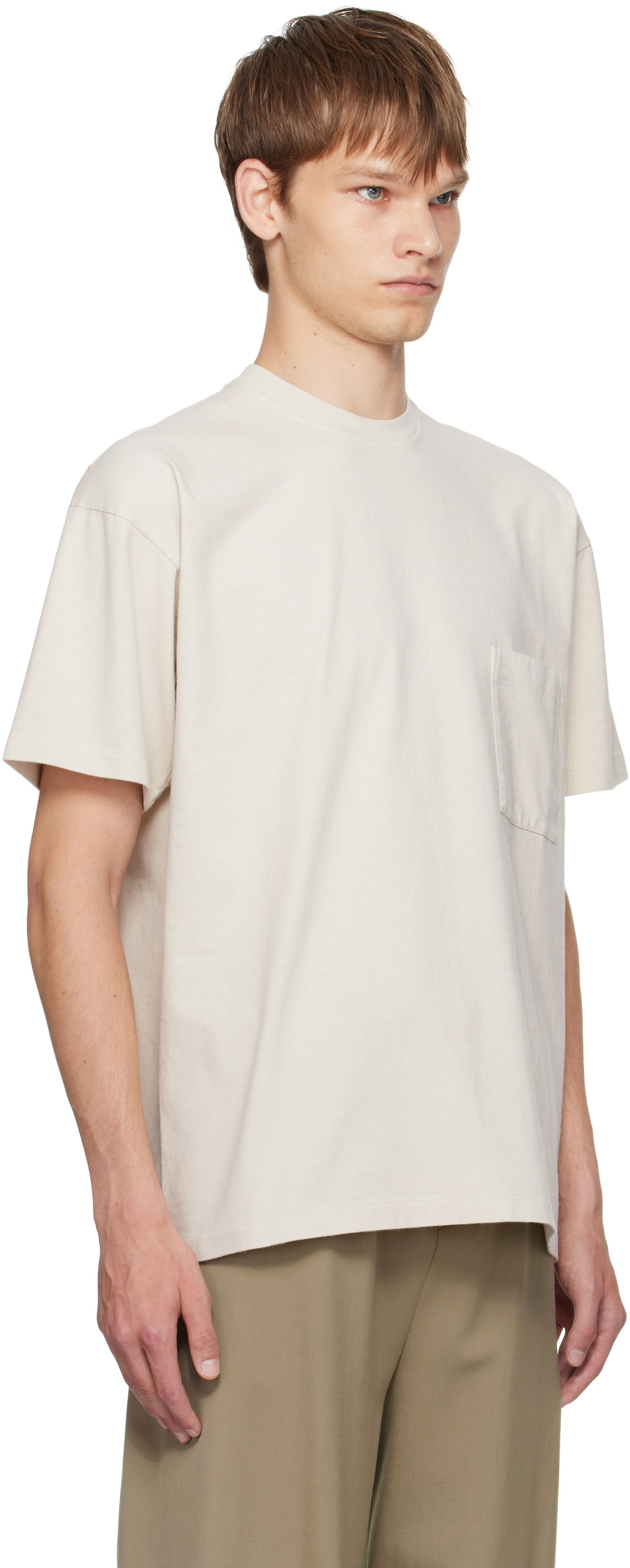 Тениска The Row The Row Niels Pocket T-Shirt Бежово | 1112-K526, 1