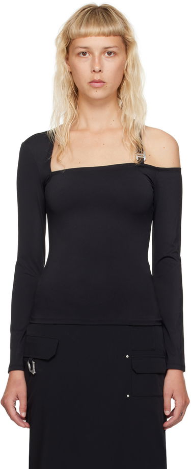Тениска HELIOT EMIL One Shoulder Long Sleeve T-Shirt Черно | HE_W_13_026_P04_BLK01, 0