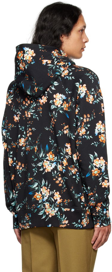 Суитчър Erdem Erdem Floral Print Christian Hoodie Черно | MF22_516MKFSW, 2