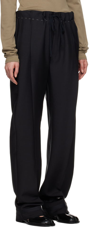 Панталони Maison Margiela Maison Margiela Wool Mohair Drawstring Trousers Черно | S51KA0602 M35301, 1