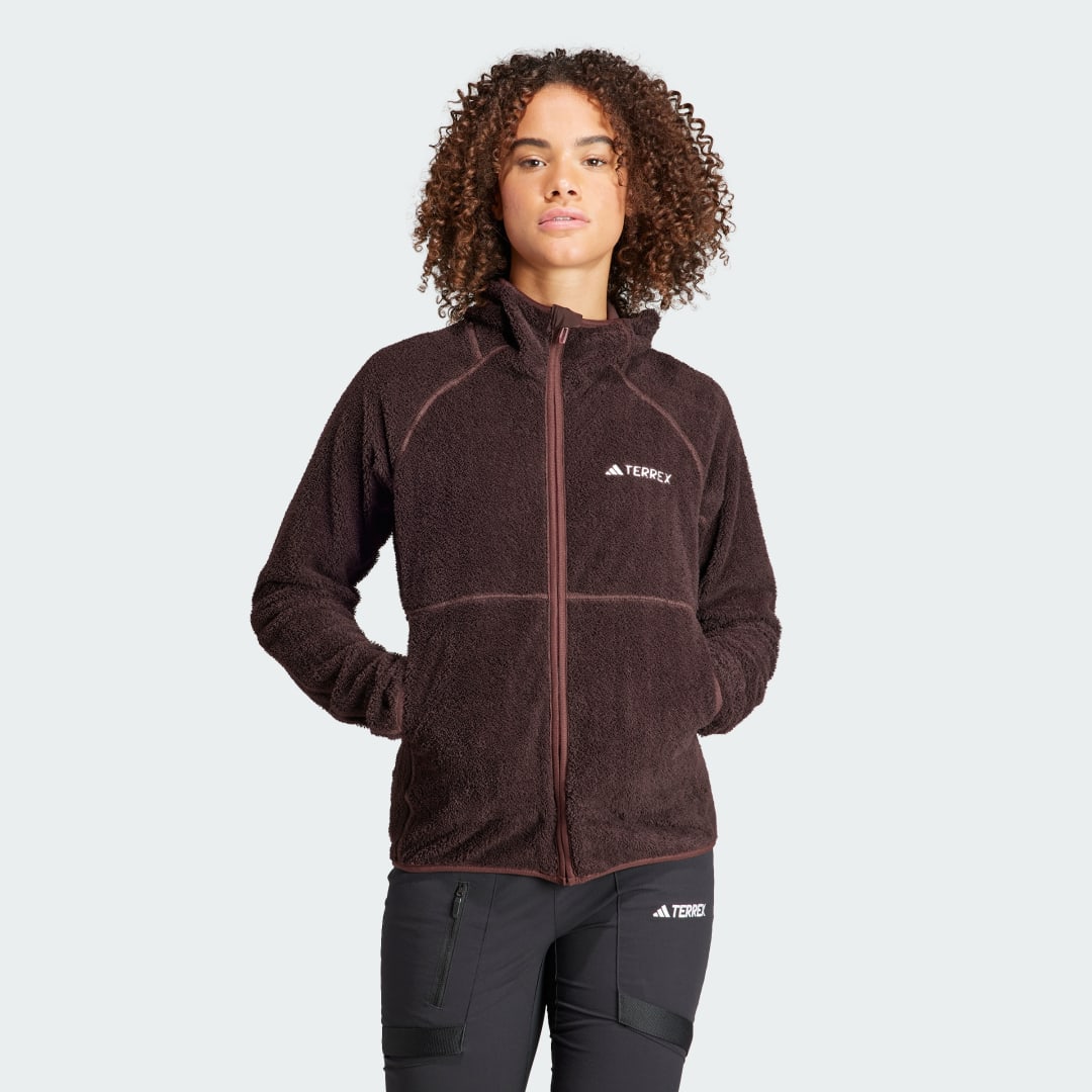 Яке adidas Originals TERREX TECHROCK REVERSIBLE HIGH PILE Бургунди | IB1863, 0