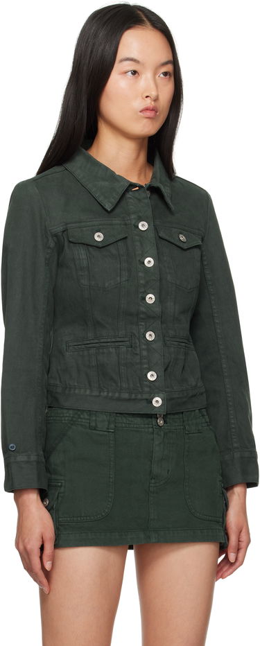 Яке GUIZIO Guizio Ares Faux Fur Denim Jacket Зелено | F24701W100, 3