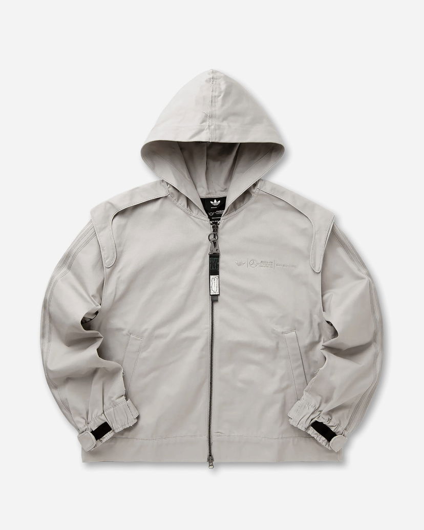 Ветровка adidas Originals Bad Bunny x Mercedes-AMG Petronas F1 Team Hooded Zip Track Top Сиво | KD7594