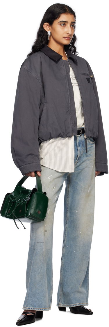 Яке бомбър Acne Studios Acne Studios Heavy Twill Bomber Jacket Сиво | A90638-, 3