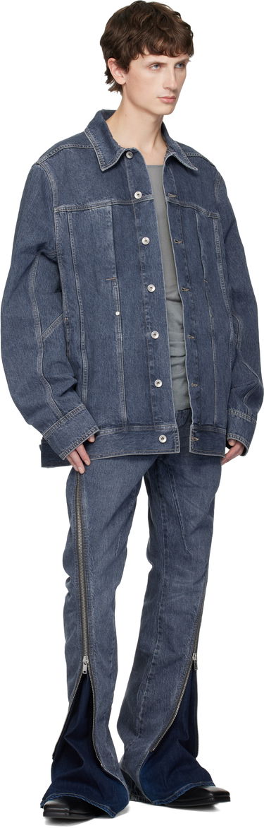 Дънки Rick Owens DRKSHDW Concordians Bolan Banana Zipped Denim Jeans Синьо | DU02E7363 DGY, 3