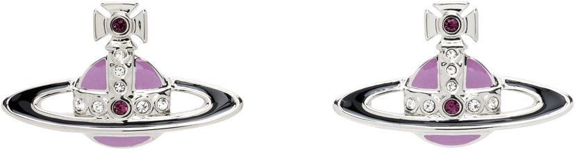 Обеци Vivienne Westwood Small Neo Bas Relief Earrings Лилаво | 62010039-02P681-
