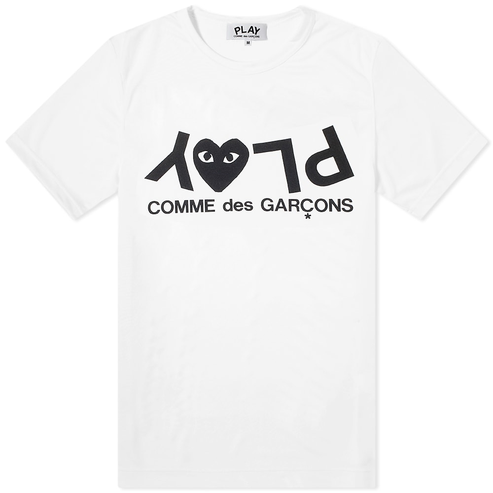 Тениска Comme des Garçons Play Inverted Text Logo Tee Бяло | P1T068-1, 0