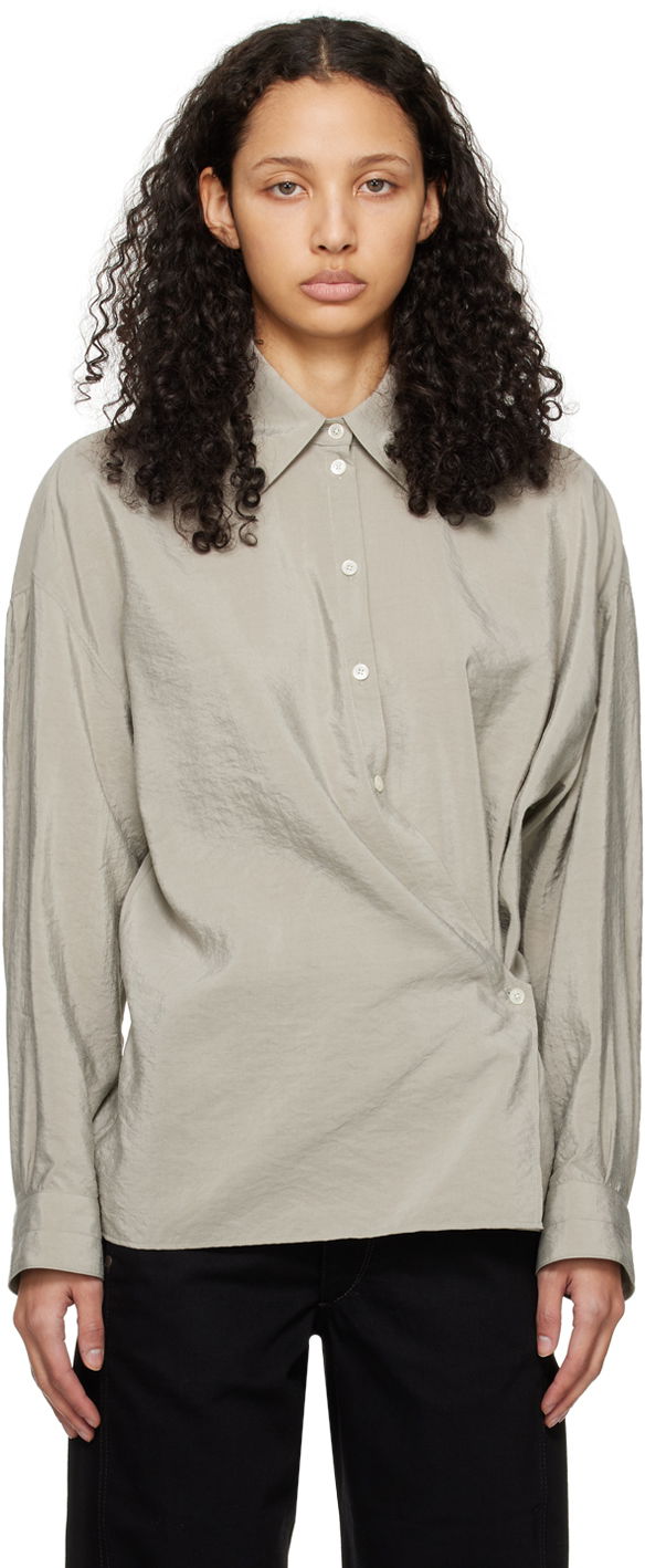 Риза LEMAIRE Twisted Button-Up Shirt Зелено | SH1032 LF208, 0
