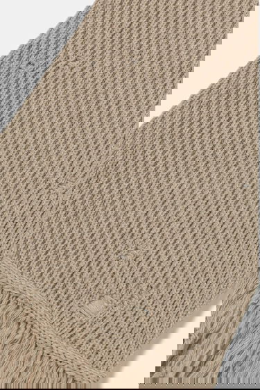 Шал Maison Margiela MM6 Maison Margiela Wool Distressed Fringed Scarf Бежово | S52TE0056 M13138, 3