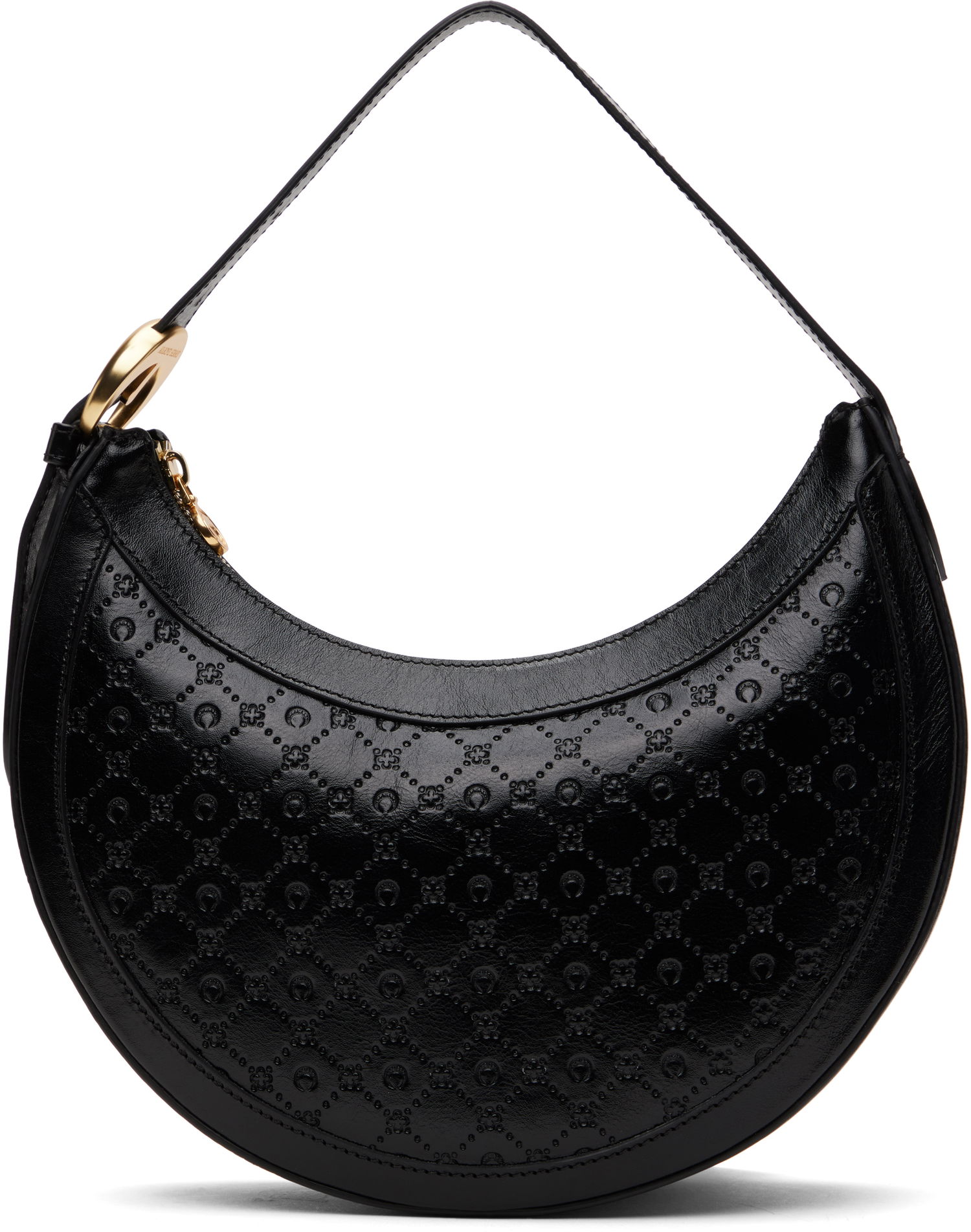 Дамска чанта Marine Serre Marine Serre Moonogram Embossed Leather Eclips Bag Черно | WBA020A CLEA0051, 0