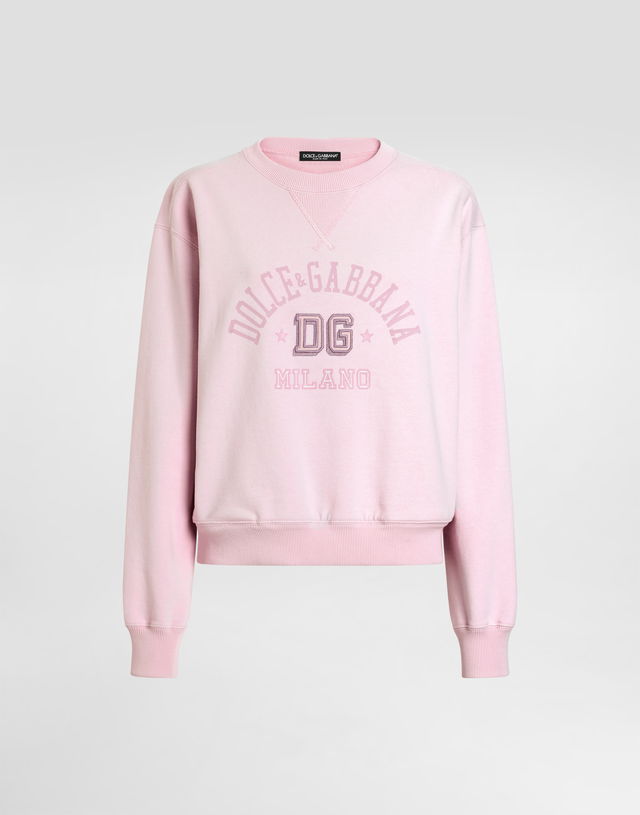 Dolce & Gabbana Raised DG Embroidery Jersey Sweatshirt