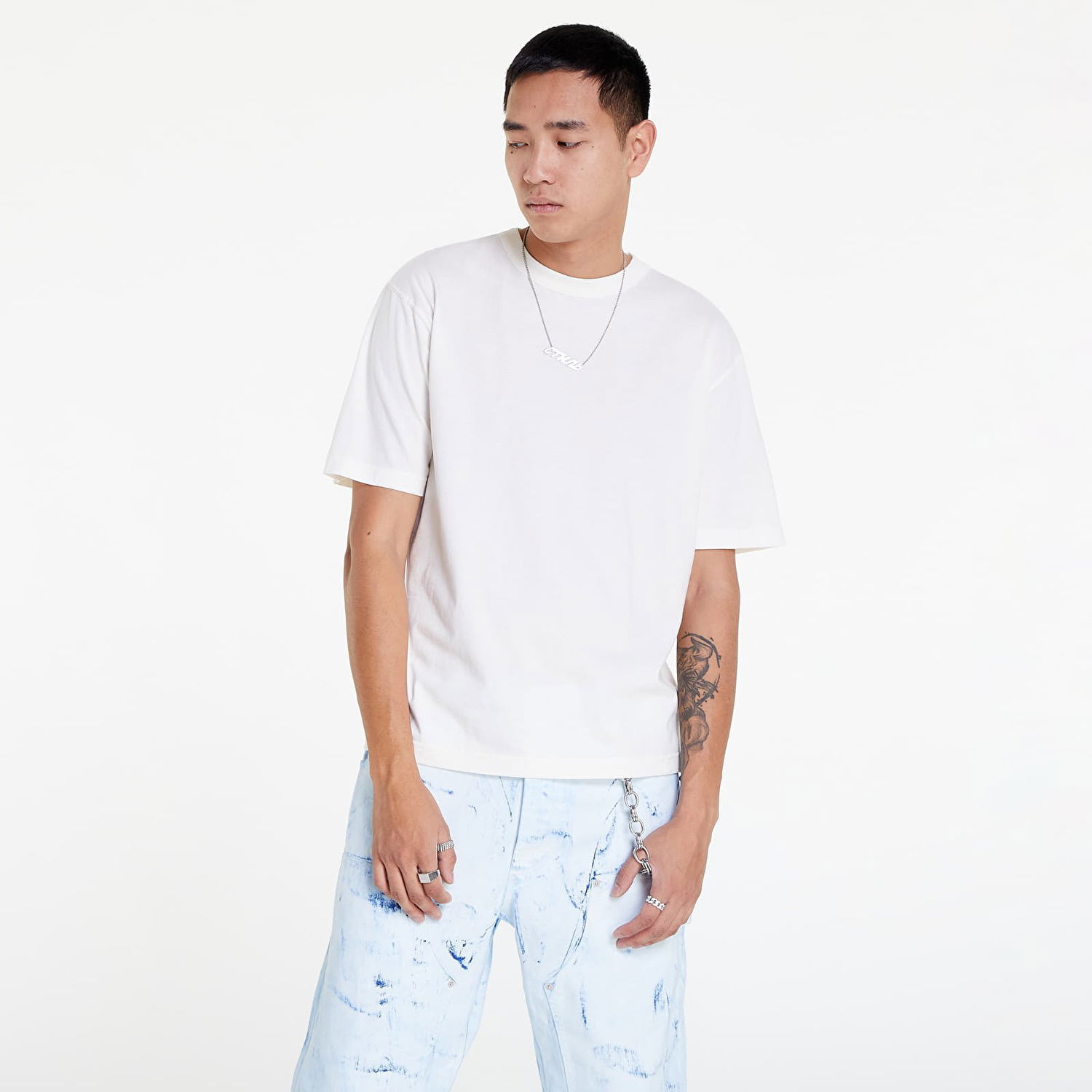Тениска HERON PRESTON Ex-Ray Recycled Cotton Tee Бяло | HMAA032C99JER0010100, 0