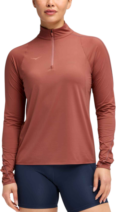 Суитчър Hoka One One GlideTech Quarter Zip Top Червено | 1164155-roug, 0