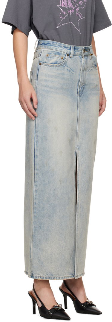 Пола We11done We11done Washed Denim Maxi Skirt Синьо | WD-DS2-24-373-W-SK, 1