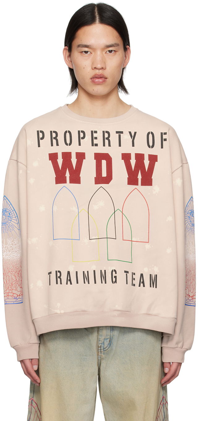 Oversized Graphic Crewneck 'Training Team' Sweatshirt