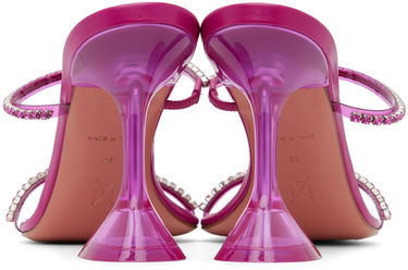Аксесоари Amina Muaddi Amina Muaddi Gilda Glass Heeled Sandals Розово | GILDA GLASS SLIPPER PVC, 1