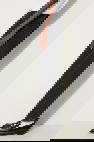 Дънки Carhartt WIP Carhartt WIP Straight Fit Cropped Jeans Черно | I029208.BLACK.STON, 4