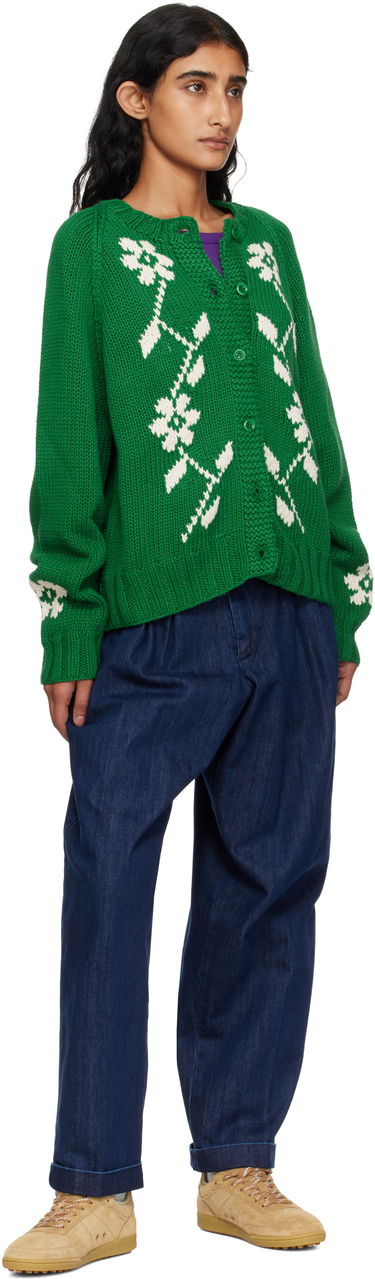 Пуловер YMC YMC Atomic Knit Cardigan Зелено | Q8YMD, 3
