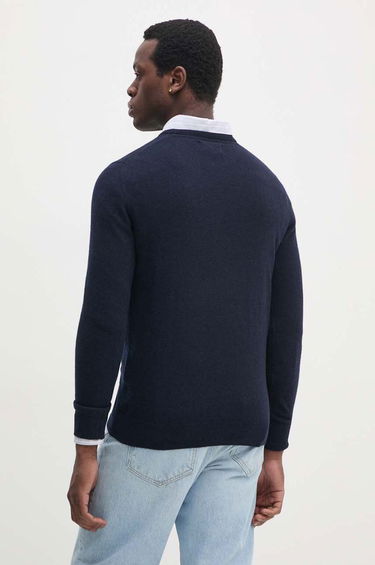 Пуловер Barbour Wool Crewneck Sweater Тъмно синьо | MKN0345, 2