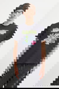 Basic Cotton Jersey Neon Puppy T-Shirt