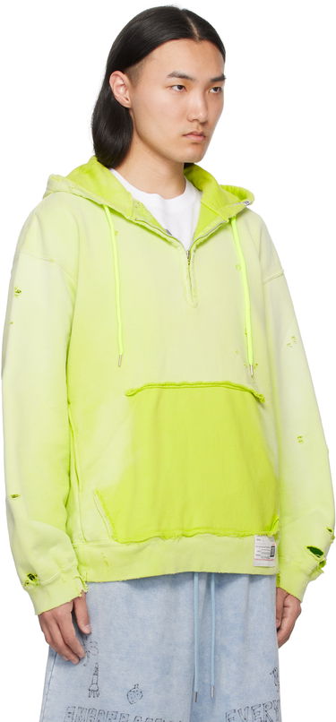 Суитчър Maison MIHARA YASUHIRO Maison MIHARA YASUHIRO Sun Faded Half Zip-Up Hoodie Сиво | A14HD532, 4